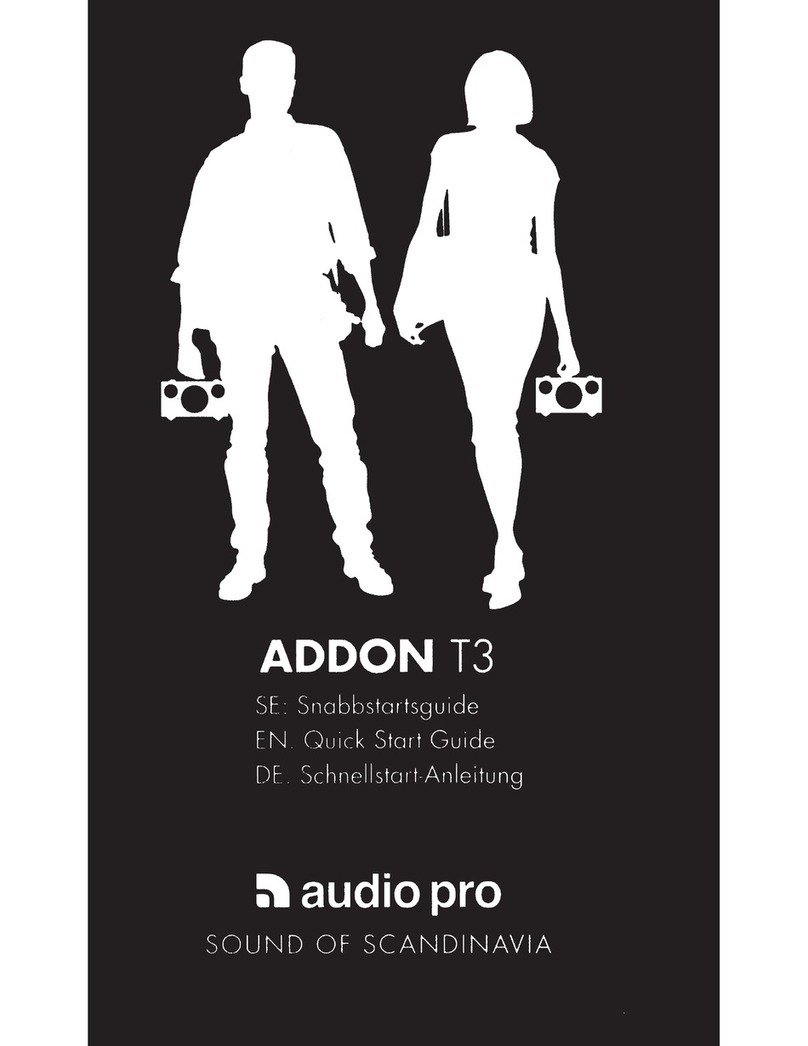 Audio Pro addon t3 quick start guide