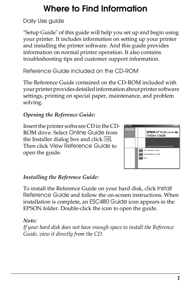 Epson ESC480 User manual