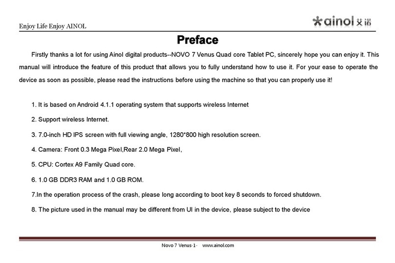 Ainol Novo 7 Paladin user manual