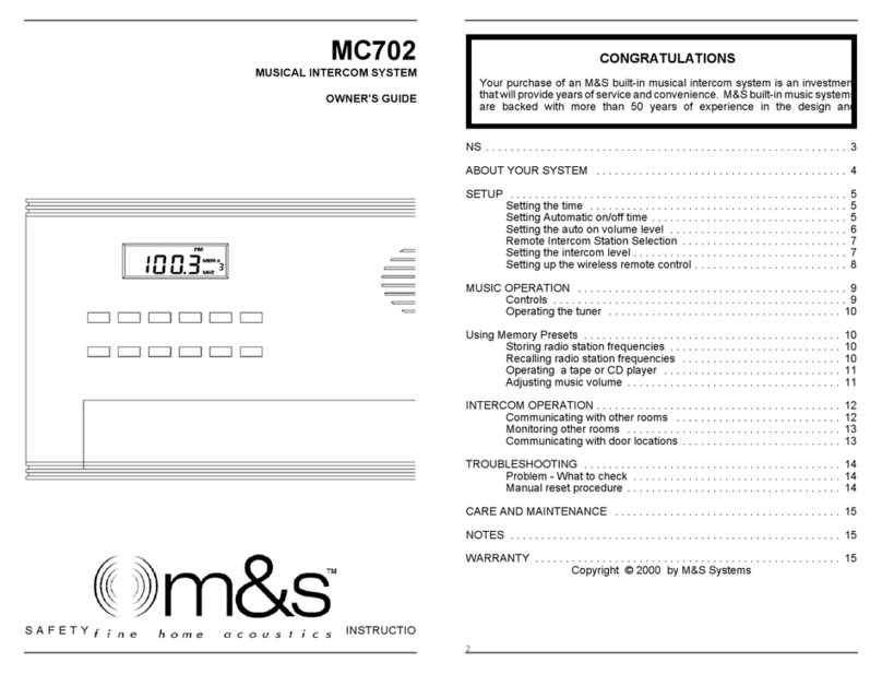 M&S Systems MC702 User manual