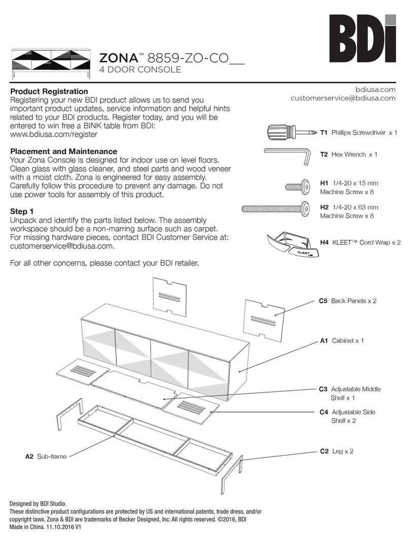 BDI ZONA Assembly instructions