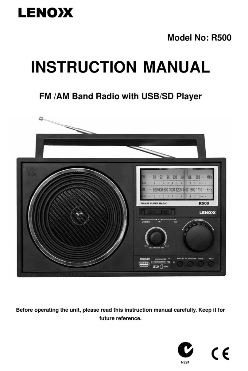 Lenoxx R500 instruction manual