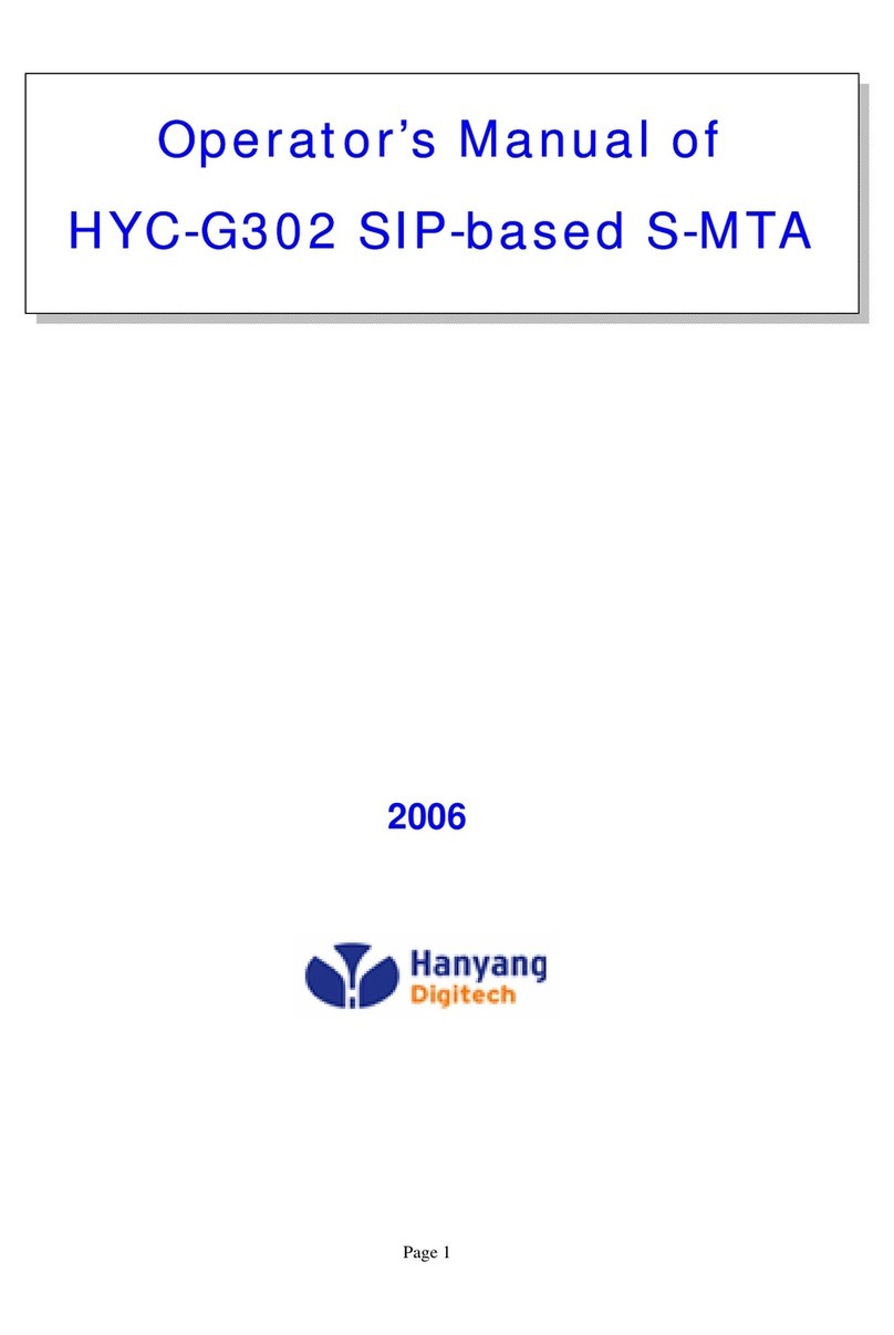 Hanyang Digitech HYC-G302 User manual