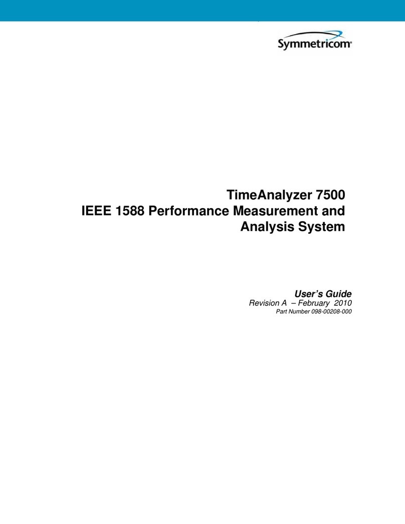 Symmetricom TimeAnalyzer 7500 User manual