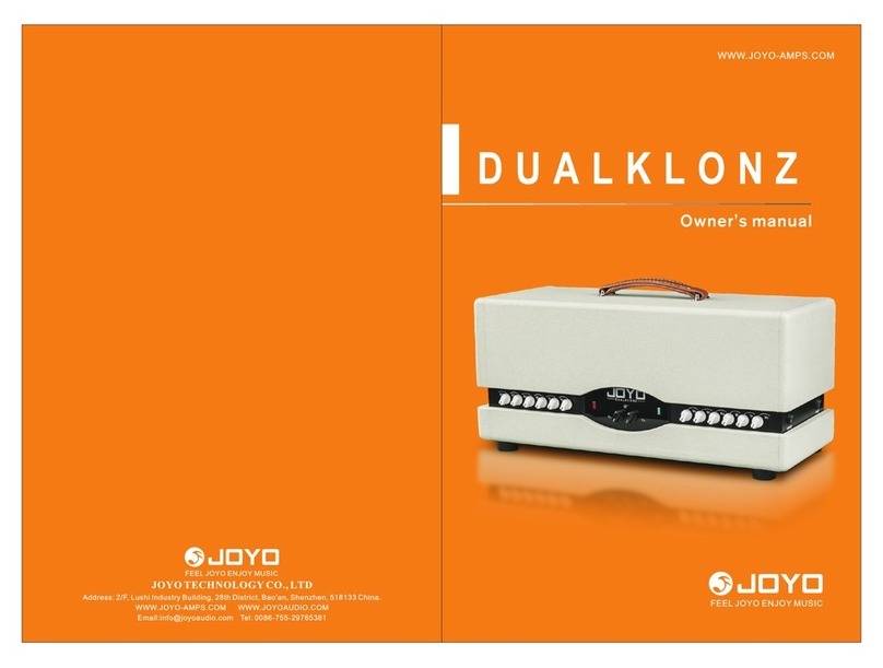 Joyo Dual Klonz owner's manual