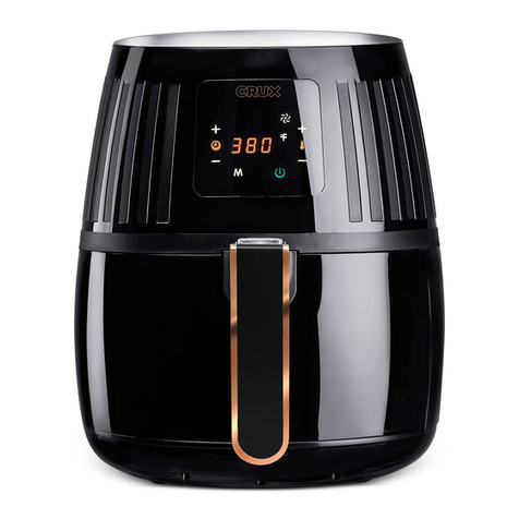 Crux 2.2 pound Touchscreen Air Convection Fryer User manual