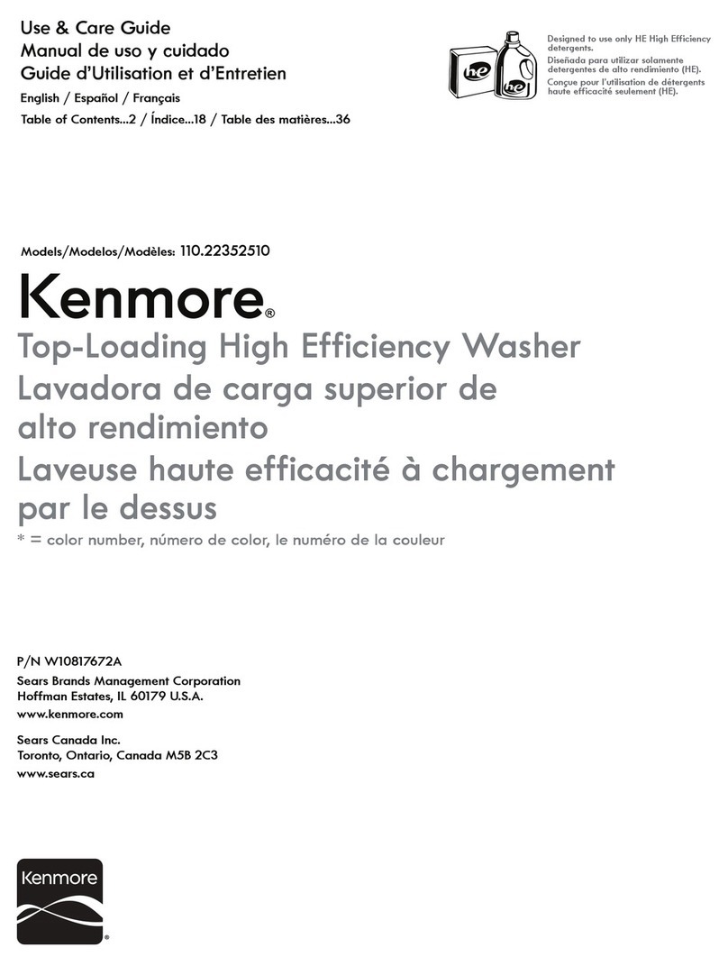 Kenmore 110.22352510 User manual