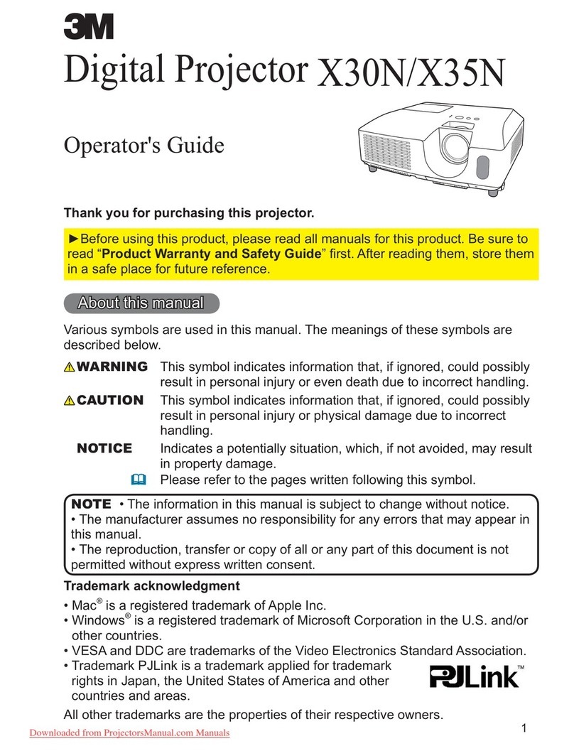 3M Digital Projector X30N Manual