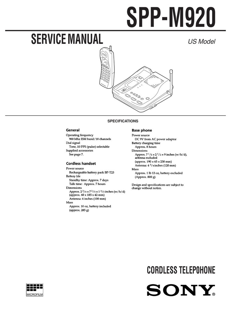 Sony SPP-M920 Primary User manual