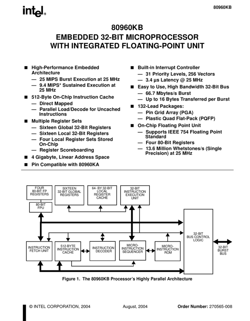 Intel 80960KB User manual