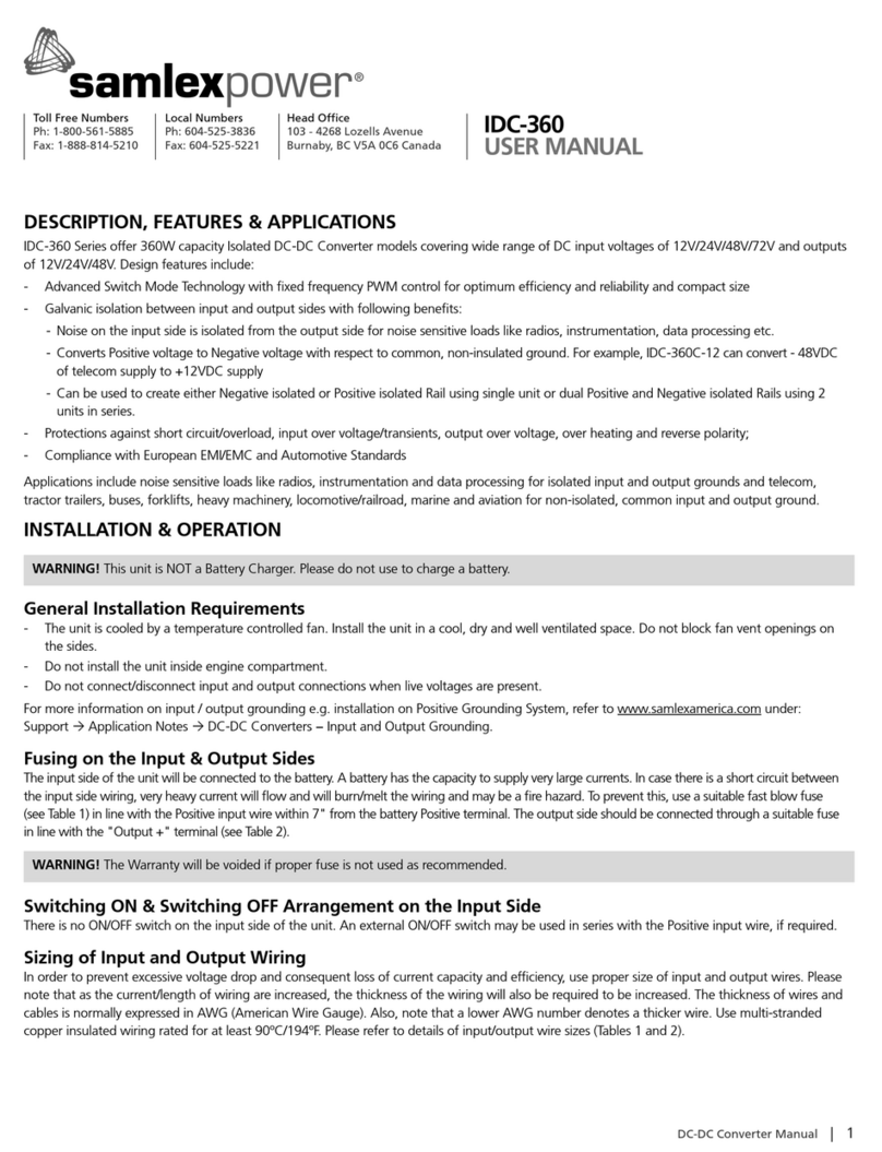 Samlexpower IDC-360 Series user manual