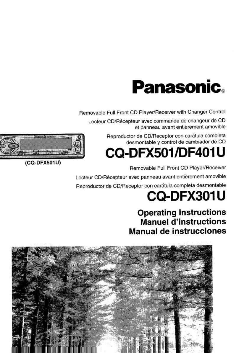 Panasonic CQDFX501U - AUTO RADIO/CD DECK operating instructions Panasonic CQDFX501U - AUTO RADIO/CD DECK operating instructions