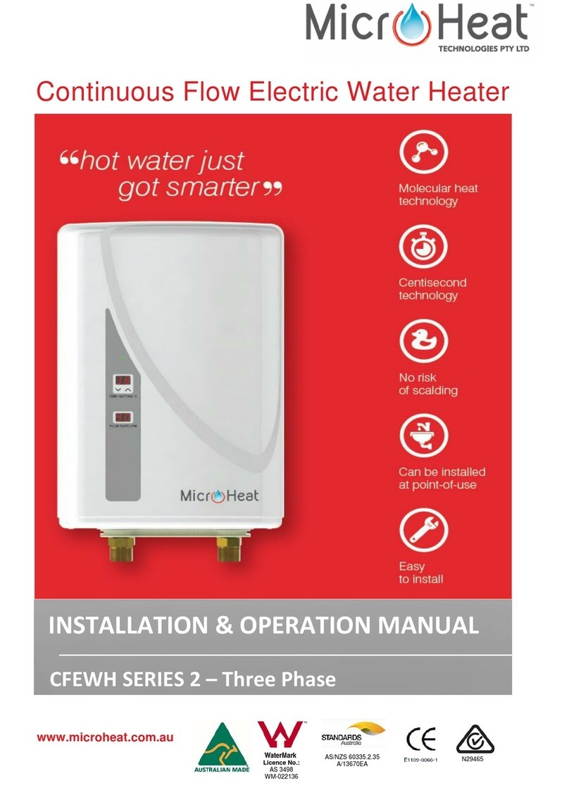 MicroHeat CFEWH SERIES 2 Installation & operation manual MicroHeat CFEWH SERIES 2 Installation & operation manual