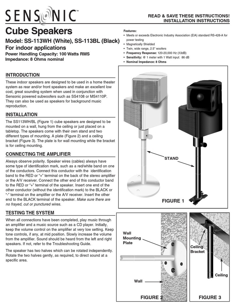 Sensonic SS-113WH installation instructions