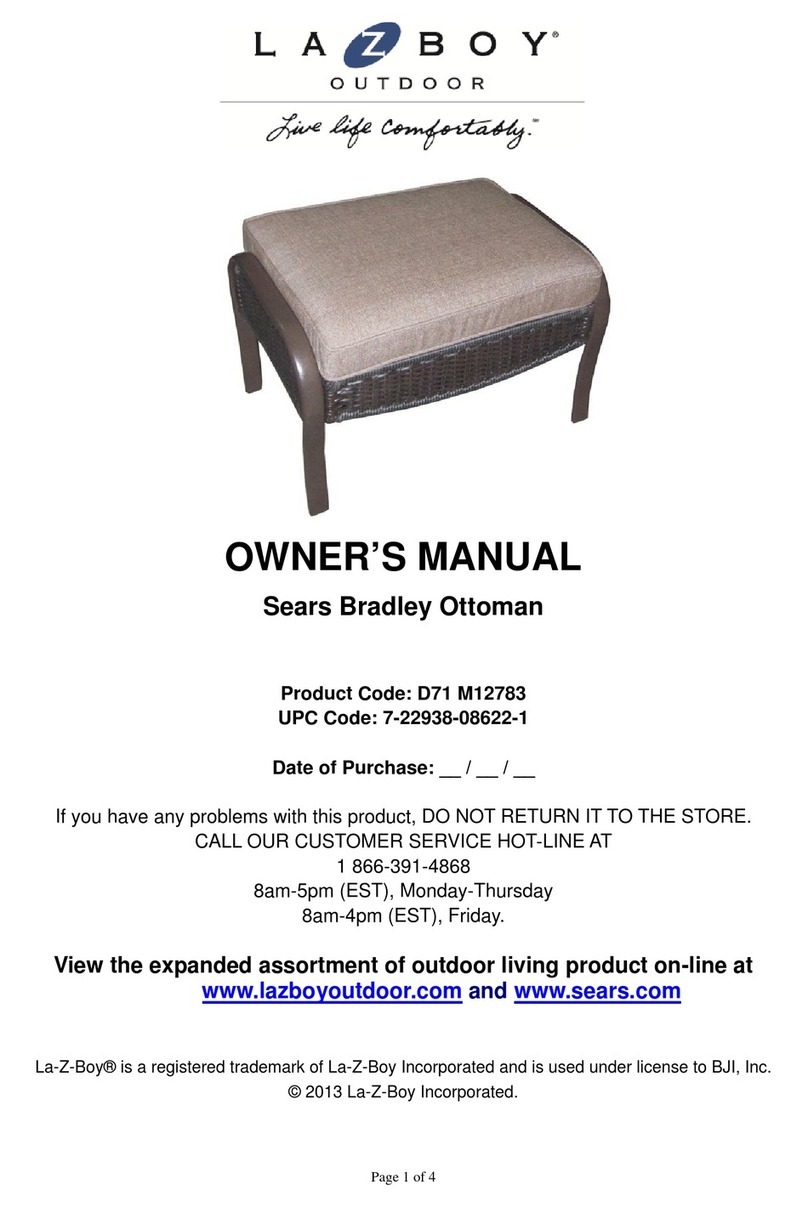 LAZBOY D71 M12783 owner's manual