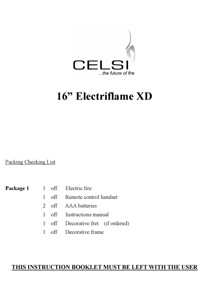Celsi 16" Electriflame XD series User manual Celsi 16" Electriflame XD series User manual