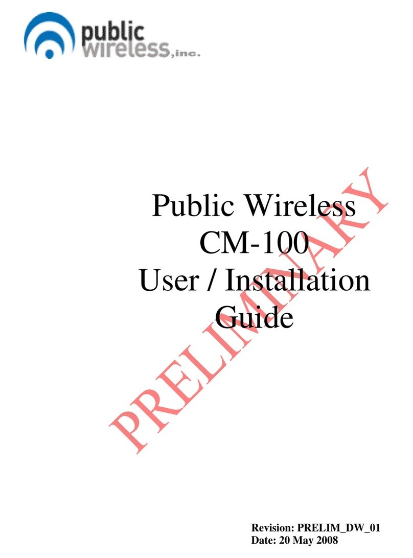 PUBLIC WIRELESS CM-100 Troubleshooting guide
