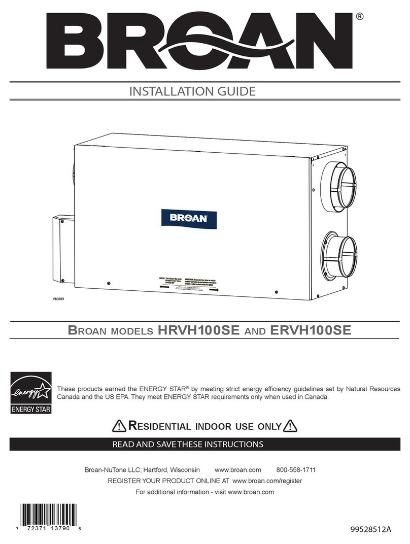 Broan HRVH100SE installation guide