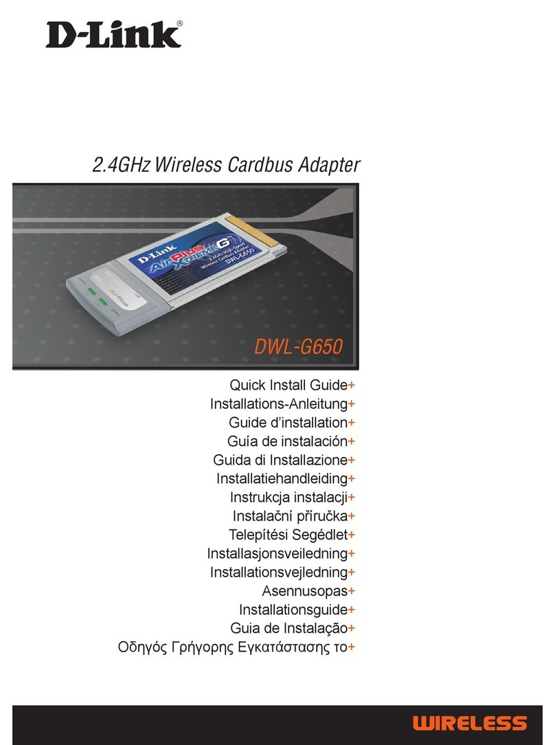 D-Link DWL-G650 - AirPlus Wireless 802.11b 11Mbps/802.11g 54Mbps PC... User manual D-Link DWL-G650 - AirPlus Wireless 802.11b 11Mbps/802.11g 54Mbps PC... User manual