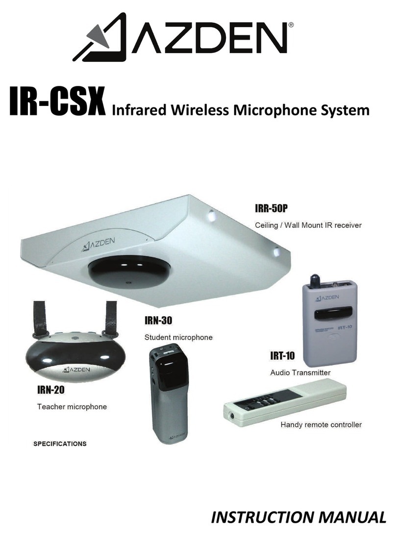 Azden IR-CSX User manual