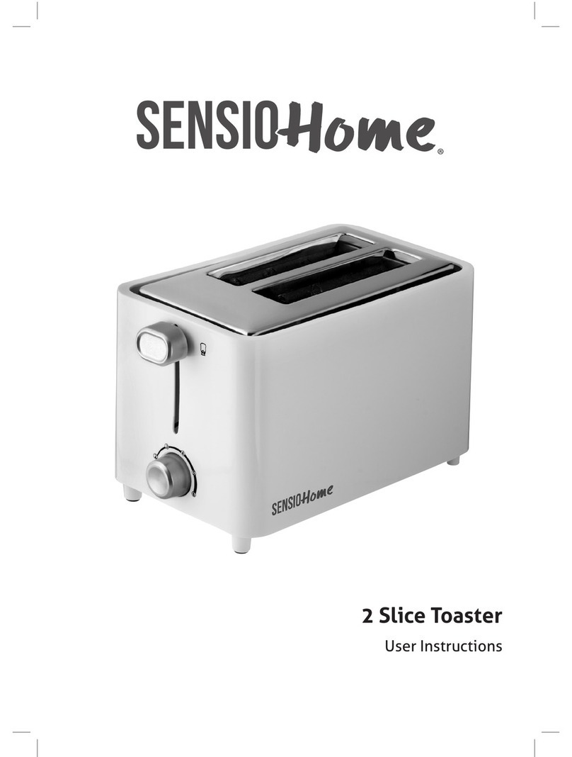 SensioHome 2 Slice Toaster User instructions