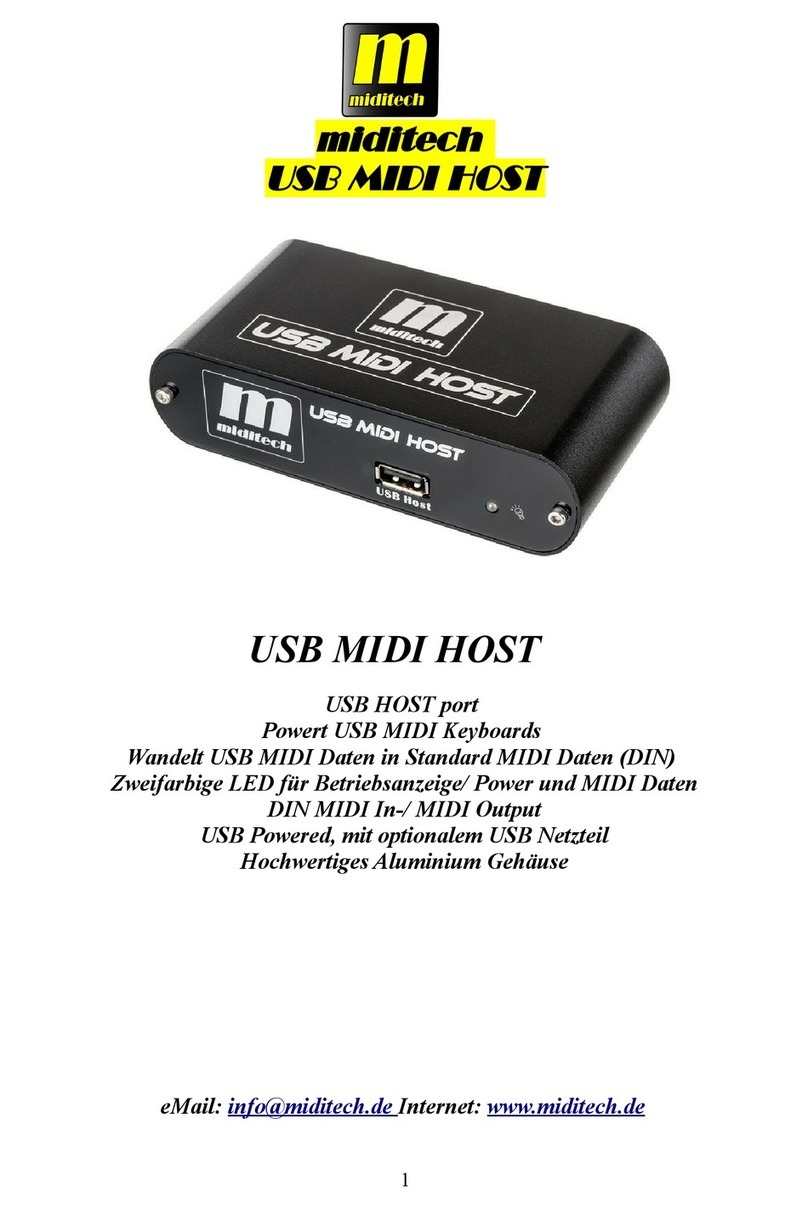 Miditech USB MIDI HOST User manual Miditech USB MIDI HOST User manual