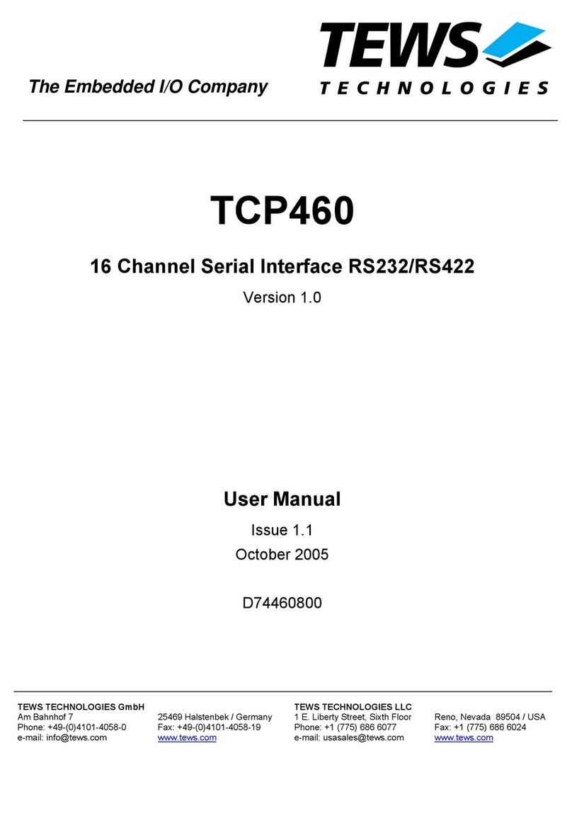 Tews Technologies TCP460 User manual