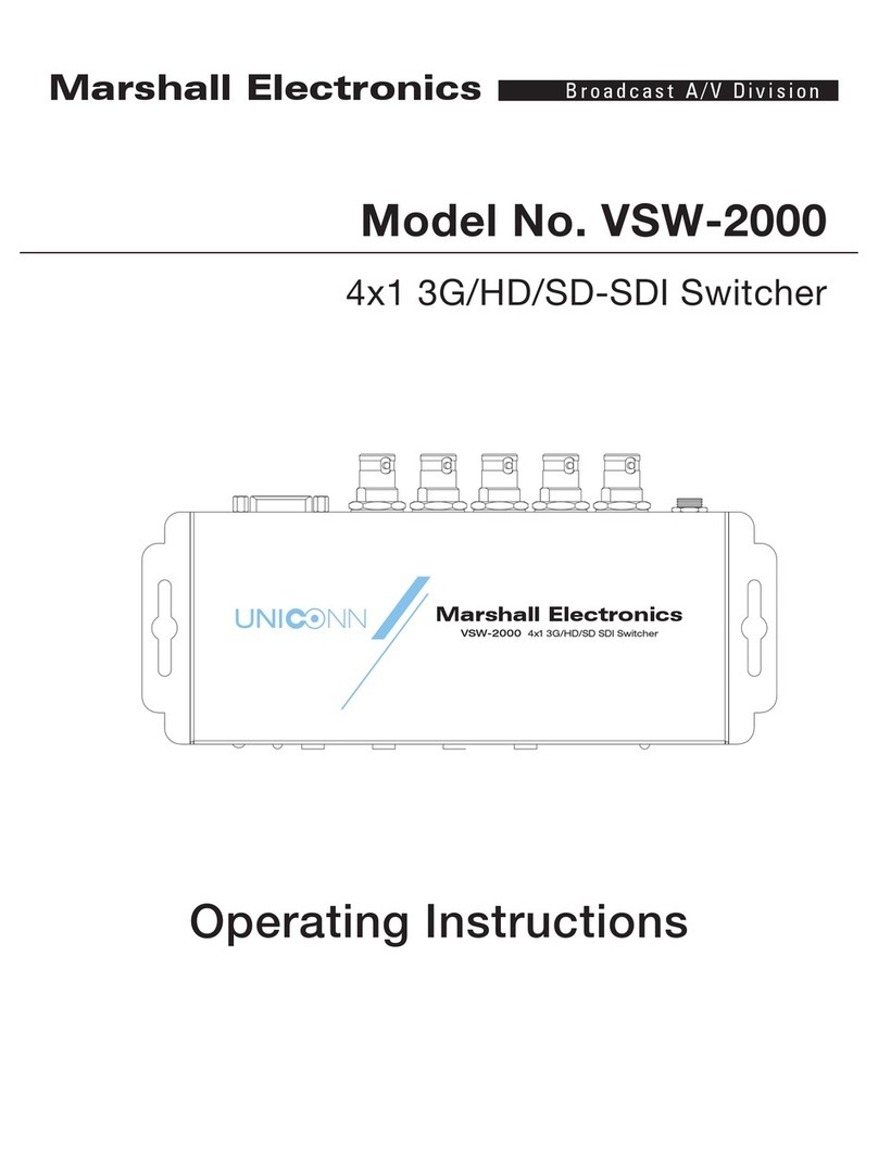 Marshall Electronics VSW-2000 operating instructions