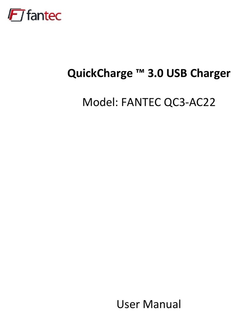 Fantec QuickCharge QC3-AC22 user manual