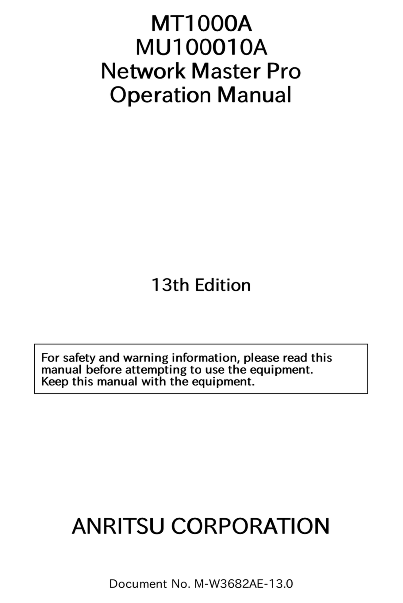 Anritsu MT1000A Network Master Pro User manual