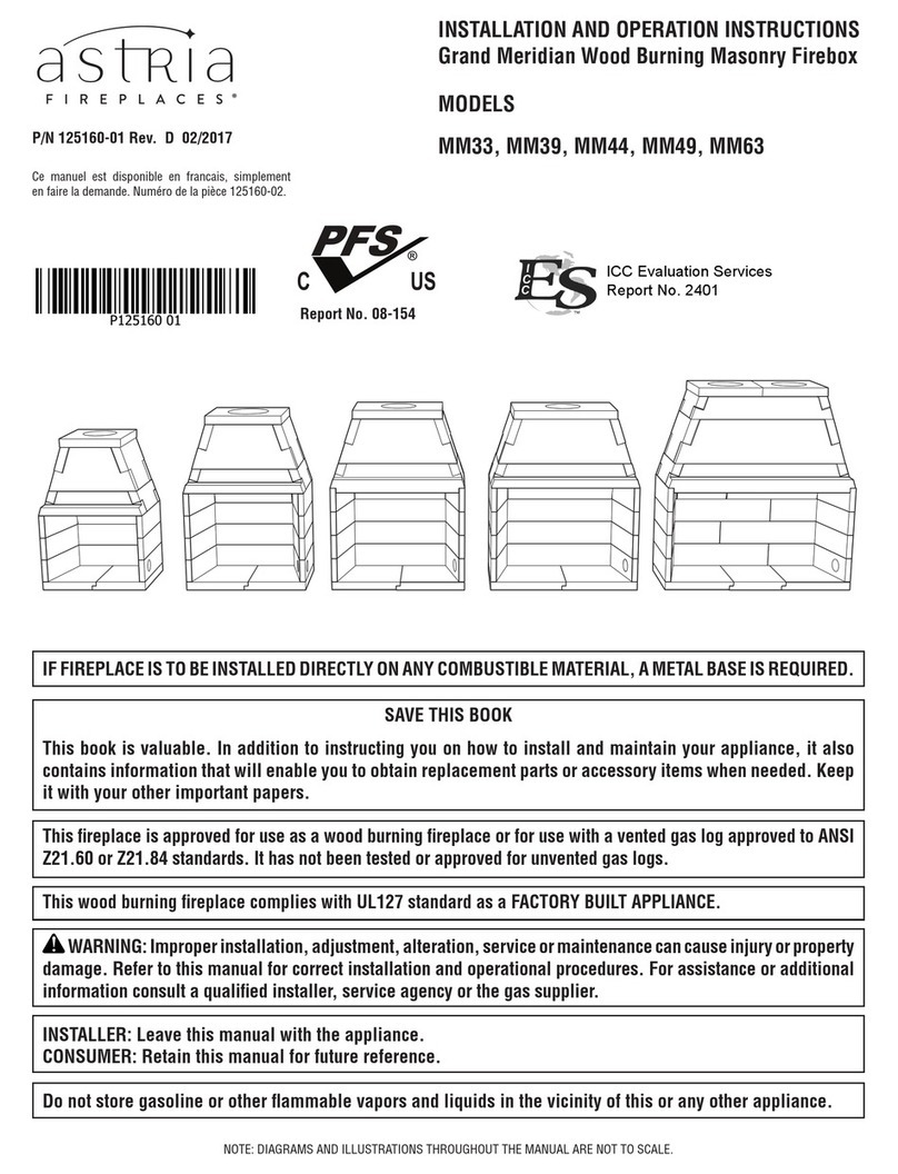 Astria MM33 Installation and operation instructions Astria MM33 Installation and operation instructions