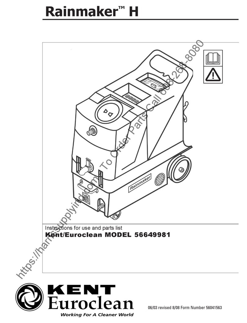 Kent Euroclean 56649981 Instructions for use and parts list