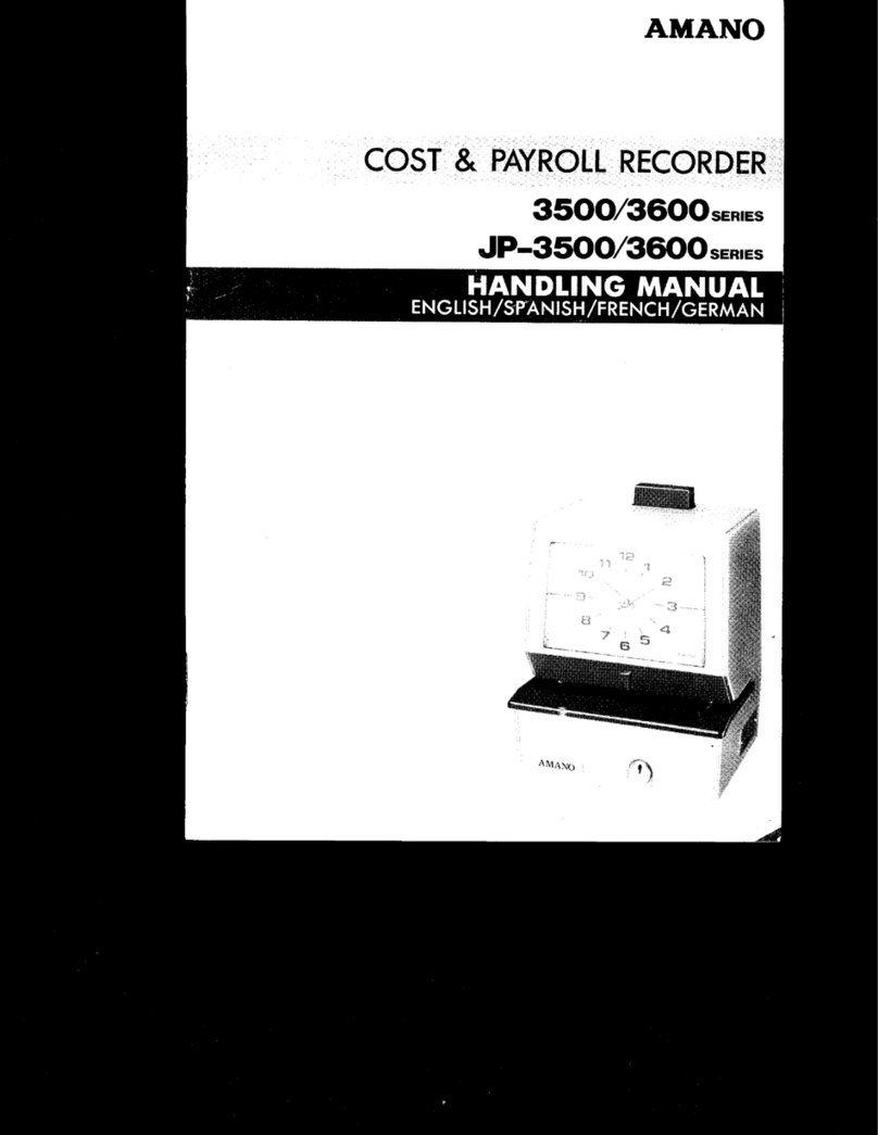 Amano 3500 Series User manual