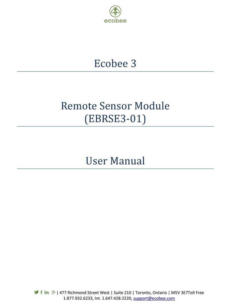 Ecobee 3 smarter wi-fi thermostat user manual