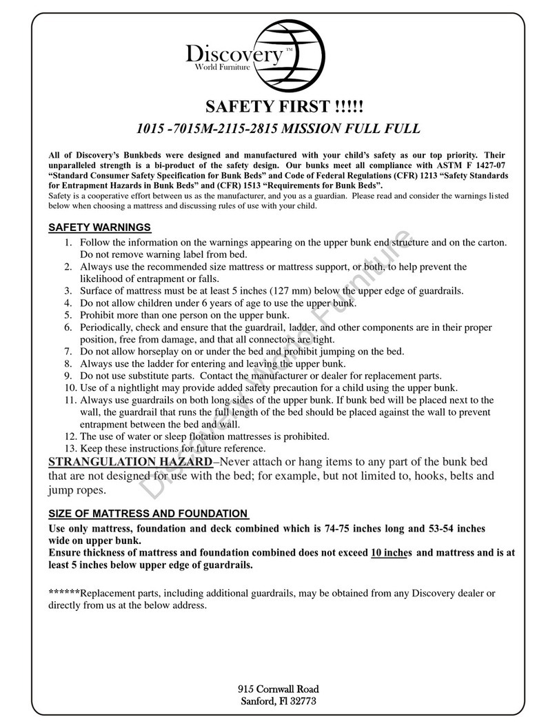Discovery World Furniture 7015M instructions