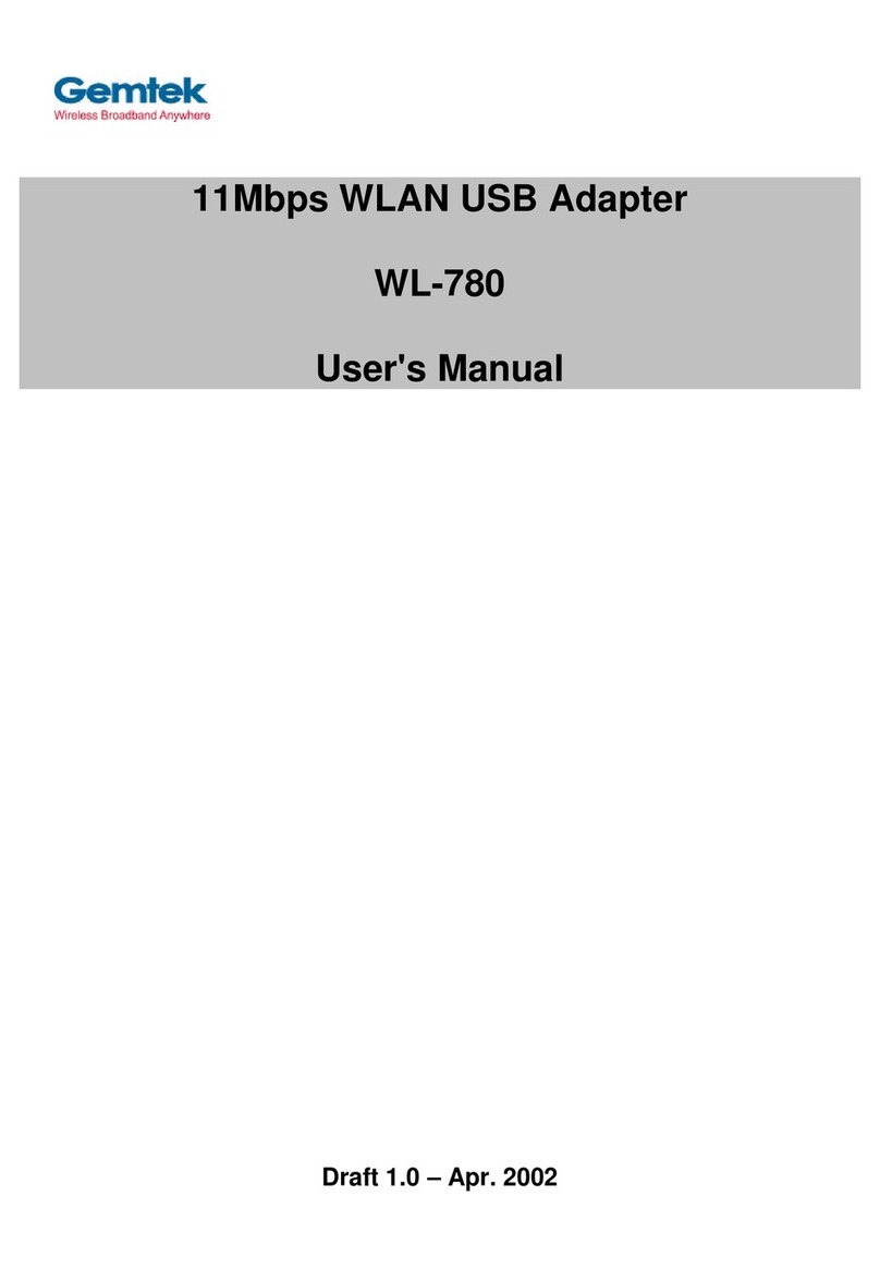 Gemtek Systems WL-780 user manual