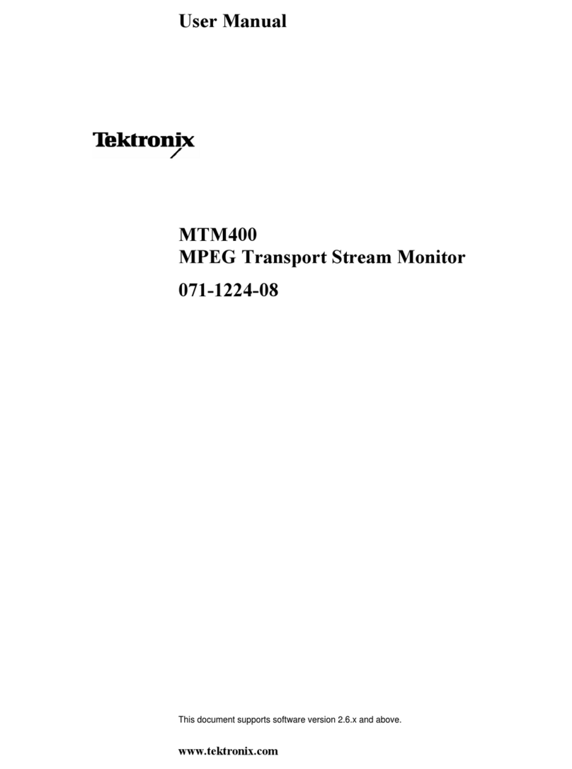 Tektronix MTM400 User manual