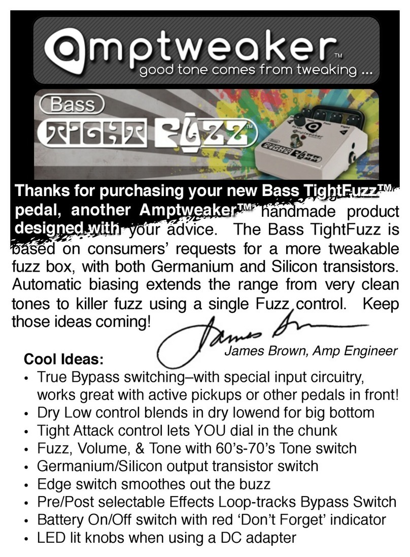 Amptweaker Bass tight fuzz User manual Amptweaker Bass tight fuzz User manual