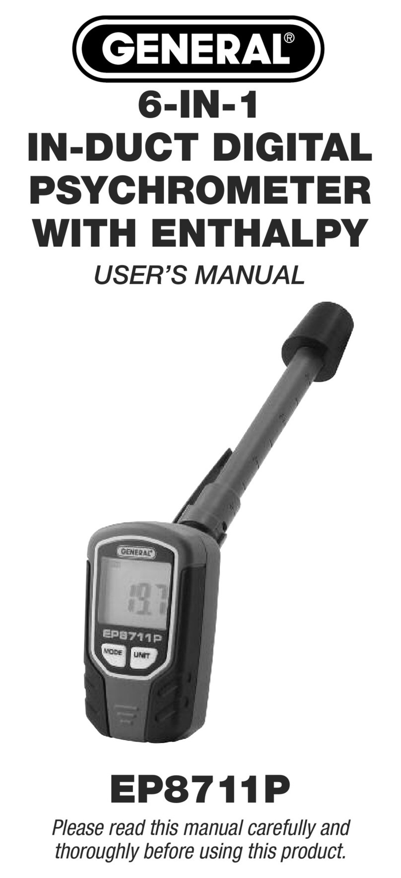 General tools EP8711P user manual