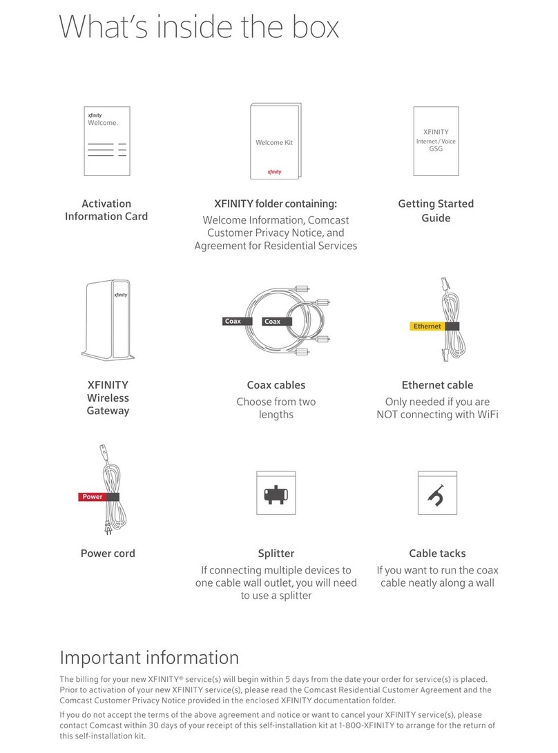 Comcast HOW4319 User manual