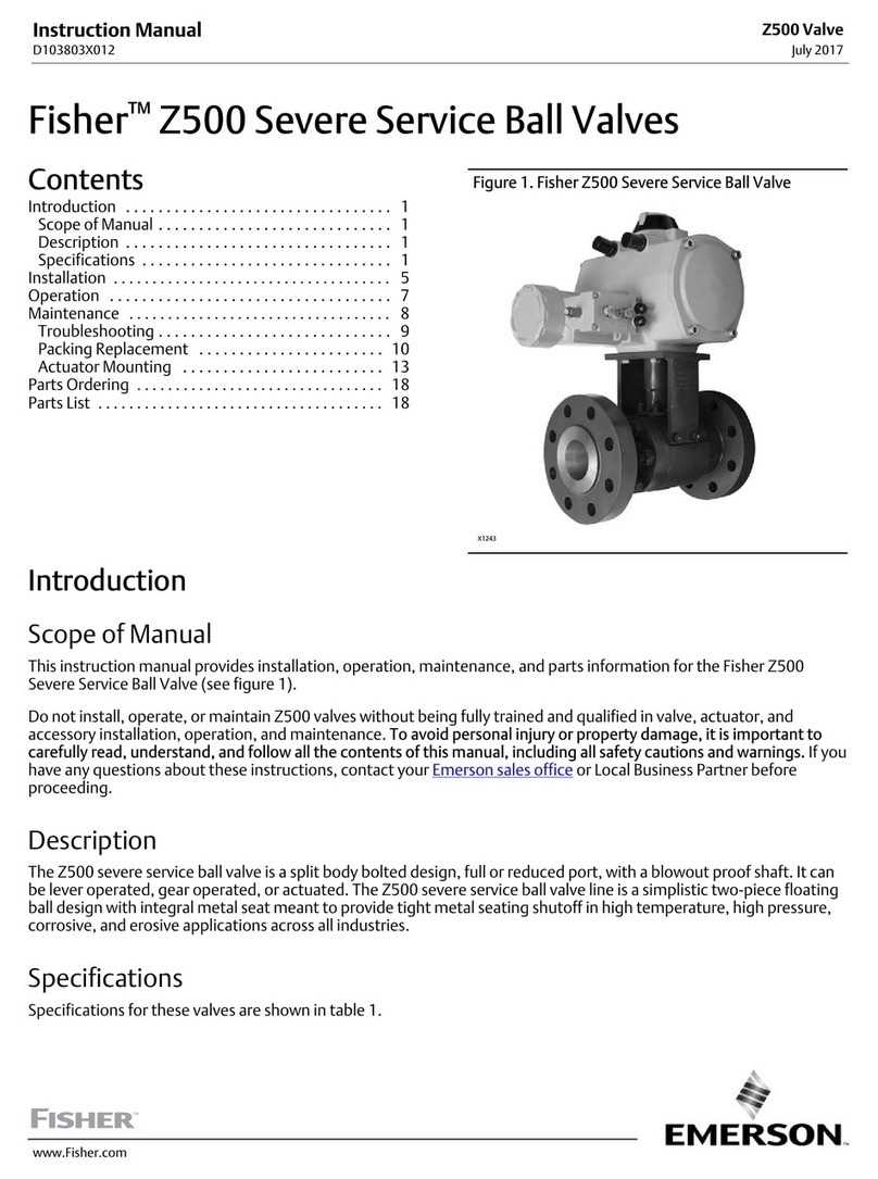 Fisher Z500 User manual