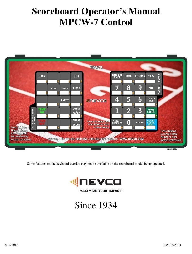 Nevco MPCW-7 Control Operator's manual