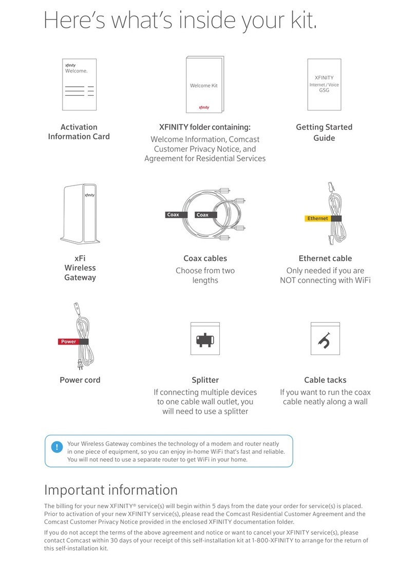 Comcast xFi quick start guide