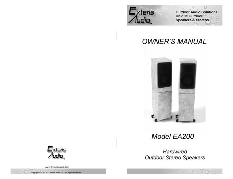 EXTERIS AUDIO ea200 owner's manual