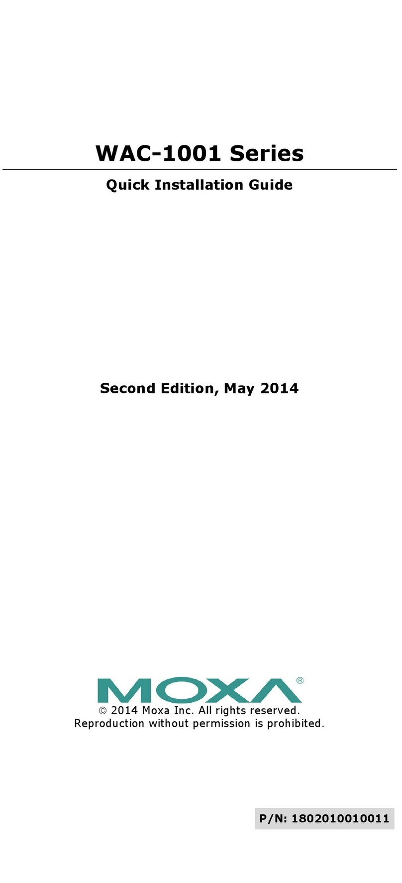 Moxa Technologies WAC-1001 Series User manual Moxa Technologies WAC-1001 Series User manual