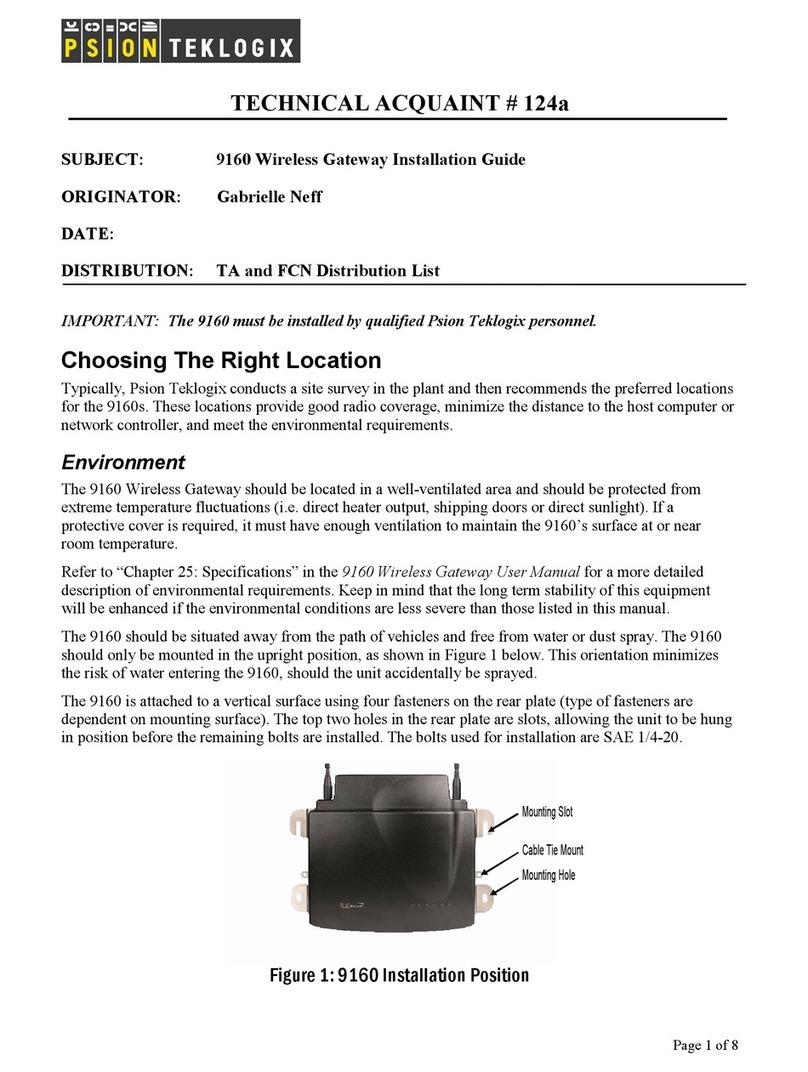 Psion Teklogix 9160 installation guide