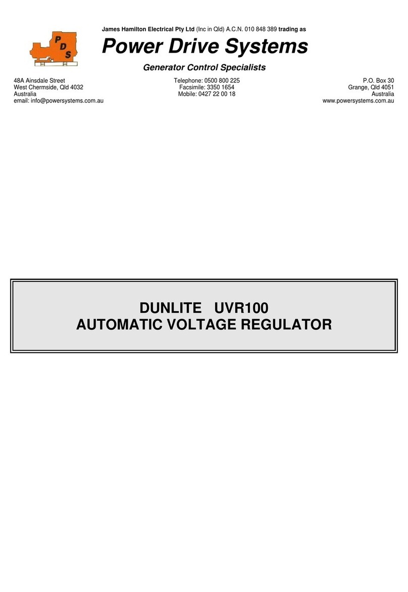 Power Drive Systems DUNLITE UVR100 User manual