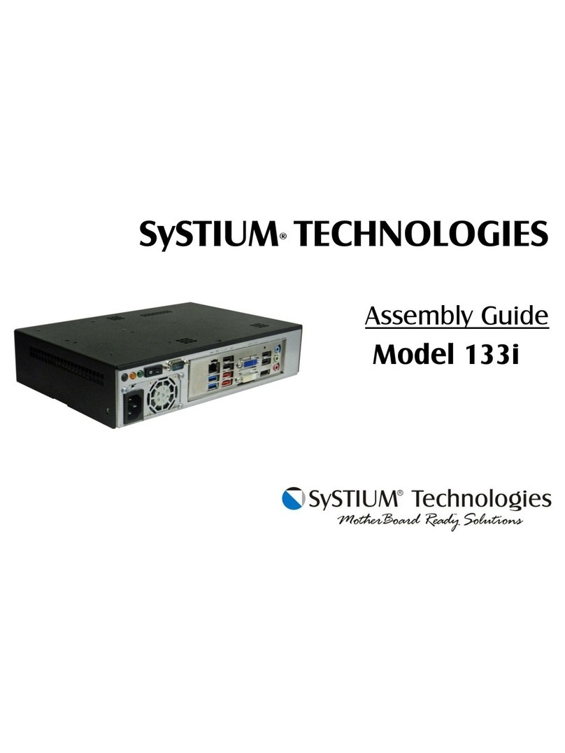 Systium Technologies 133i User manual Systium Technologies 133i User manual
