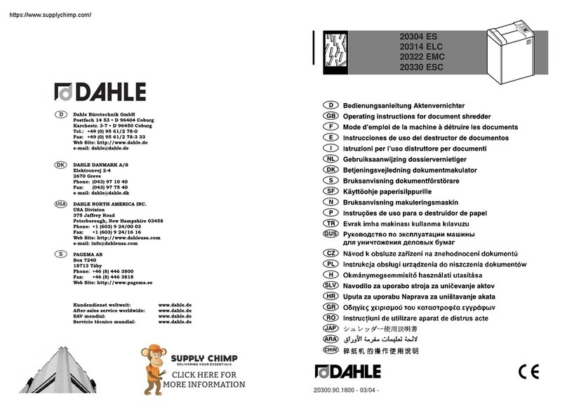 Dahle Dahle 20304 ES operating instructions