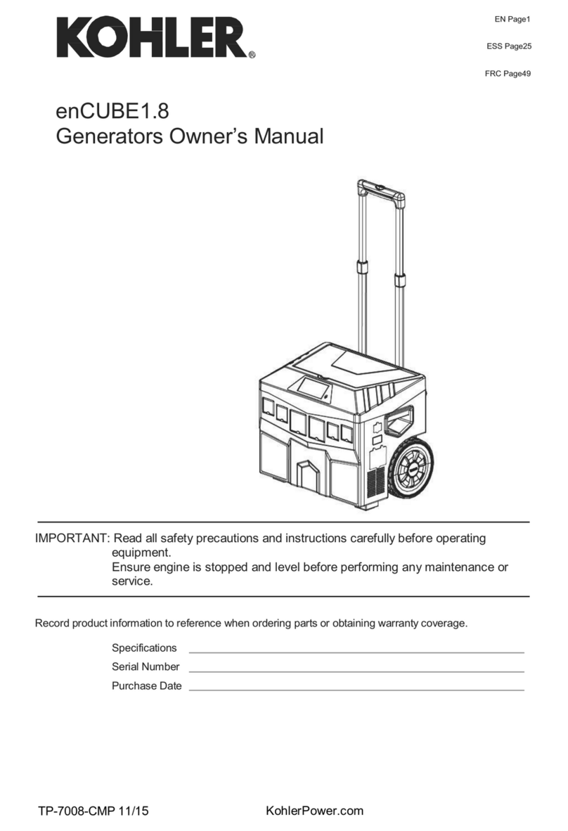Kohler enCUBE1.8 owner's manual